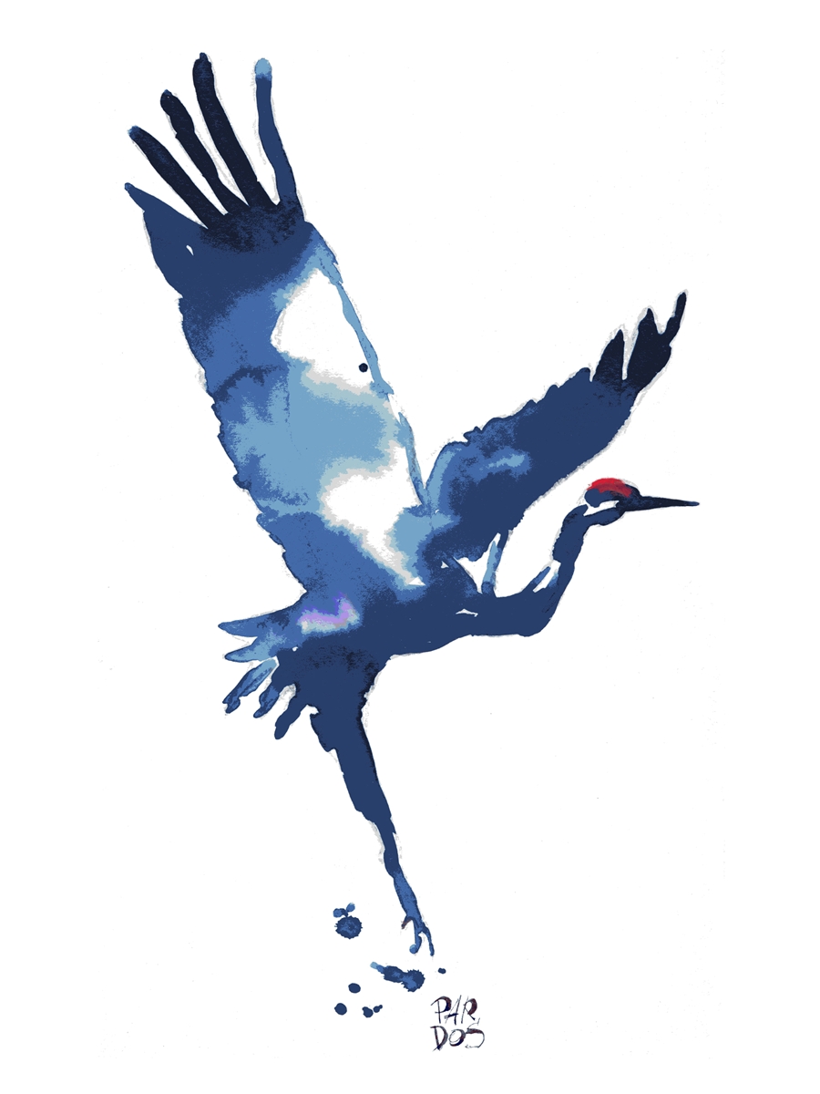 Mancha azul diagonal