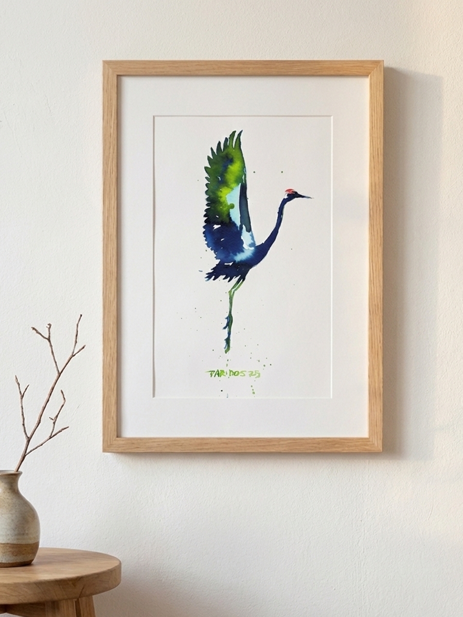 Perfil de grulla. Colección Siluetas