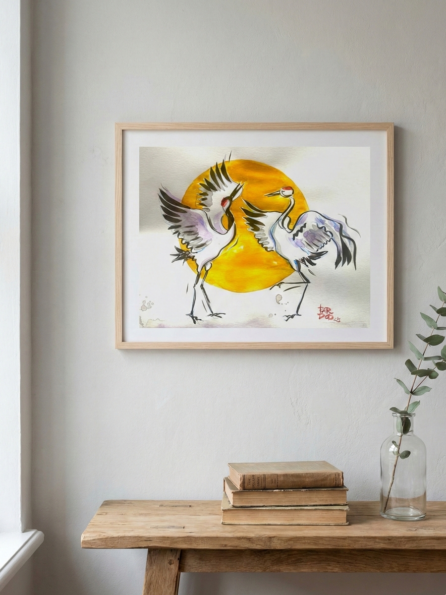 Pelea de grullos . Colección Fidelidad